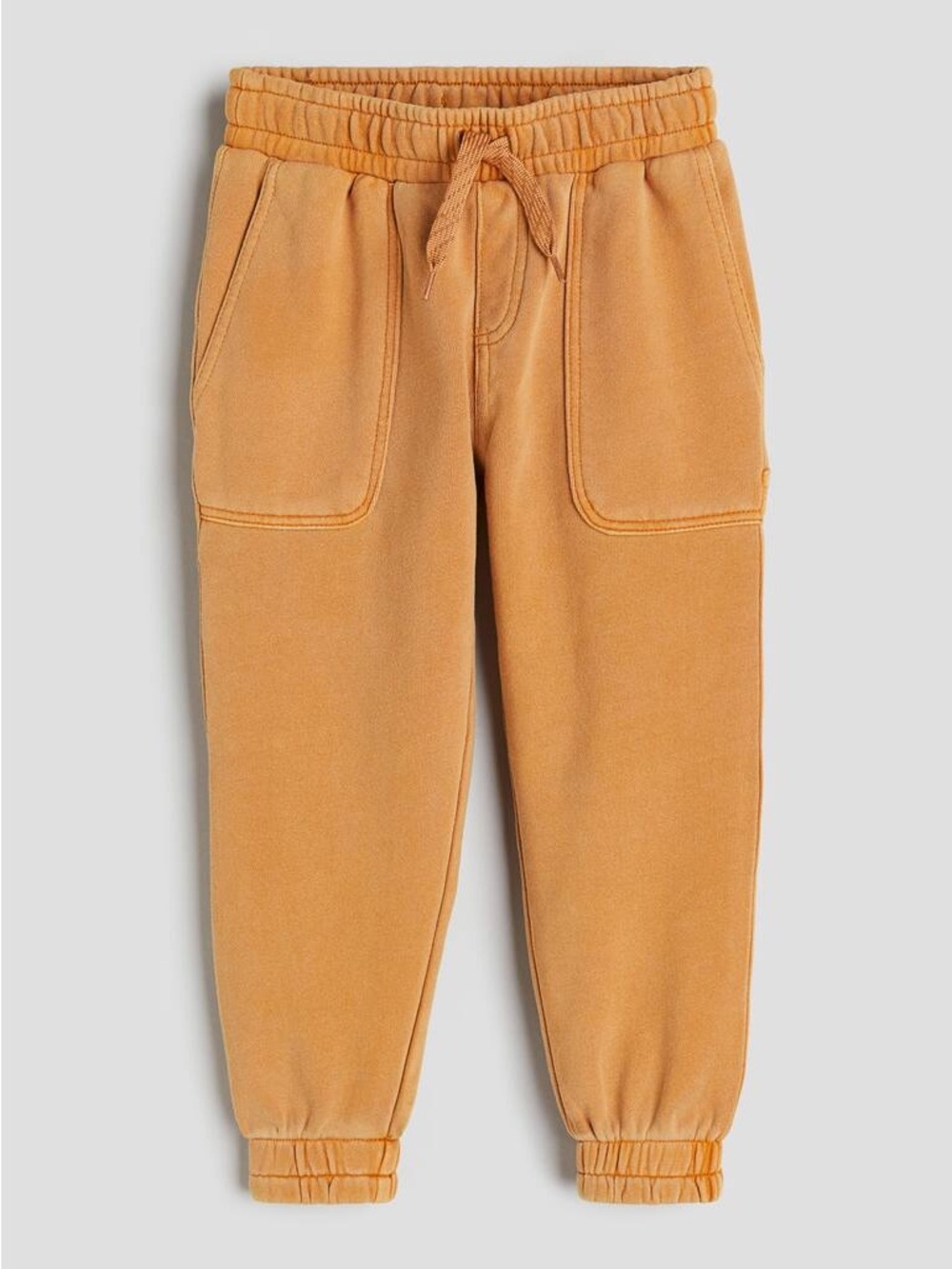 H&M Kids Rust Orange Loose Fit Carpenter French Terry Joggers